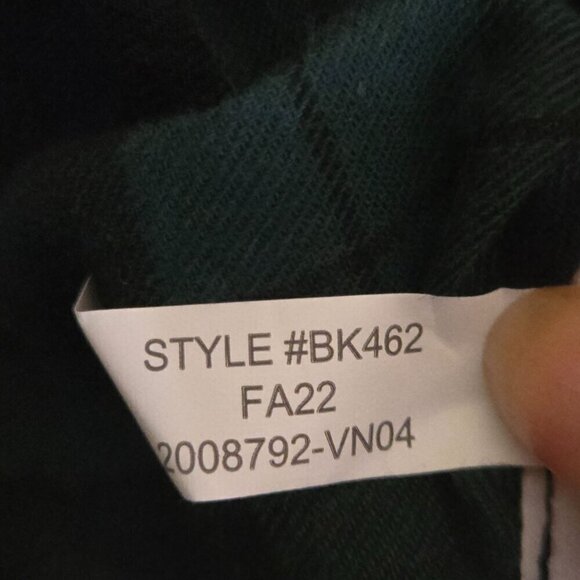 J. Crew NWT Square-Neck Black Watch Plaid Flannel Ruffle Top Size XL - Picture 10 of 10